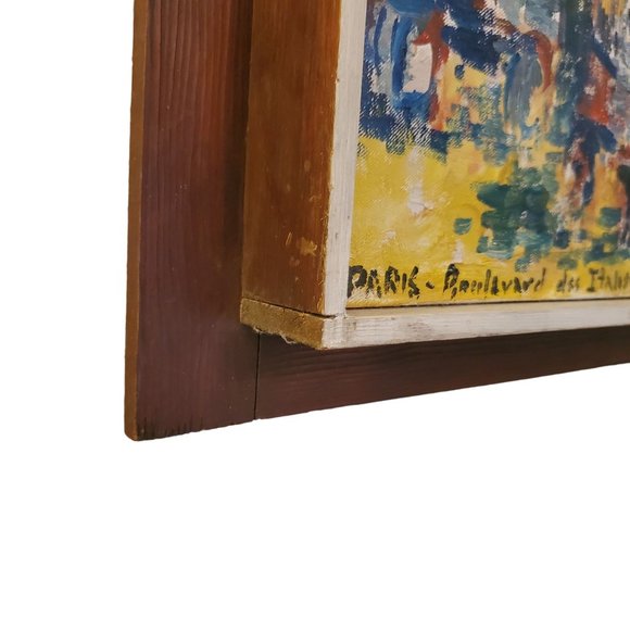 Impressionist Paris Street Original Oil Painting Impressionist by Listed Artist - Picture 4 of 7